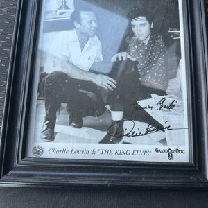 Framed Charlie Louvin and Elvis Presley Autographed Photo
